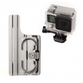 SOONSUN Aluminum Replacement Latch Rear Snap Lock Buckle for GoPro Hero 4 Hero 3+ Hero4 Camera Standard Waterproof Skeleton Housing (Silver)